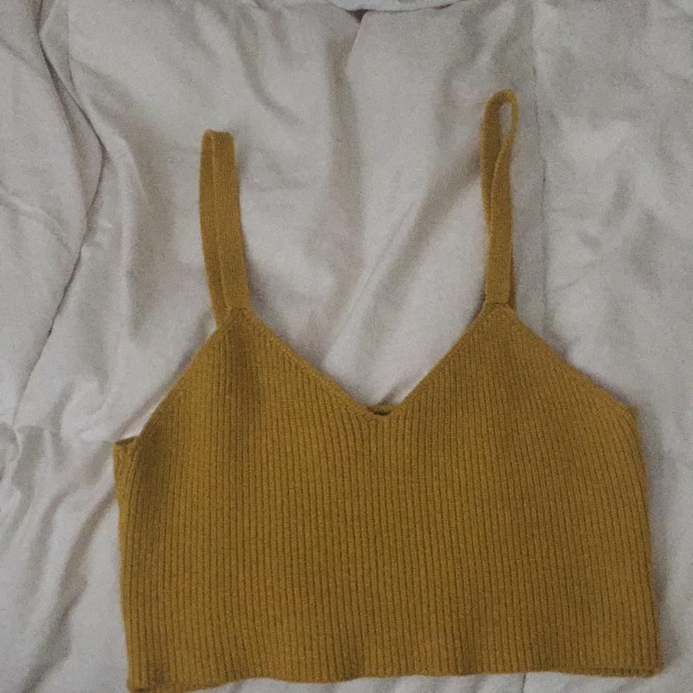 Yellow F21 crop top